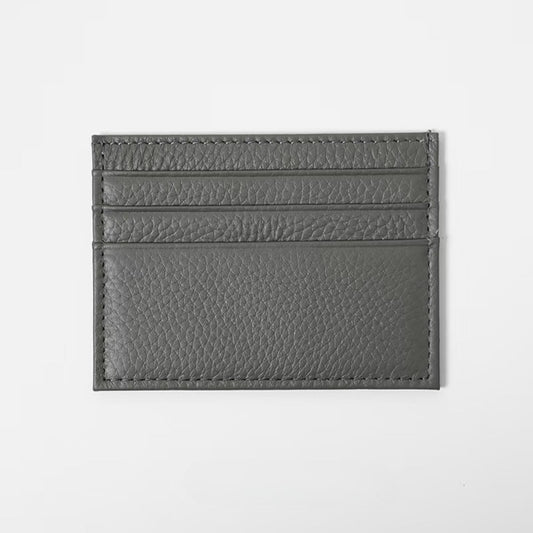 Full-Grain Leather Ultra-Thin Compact Card Case (Multi-Card Slots)