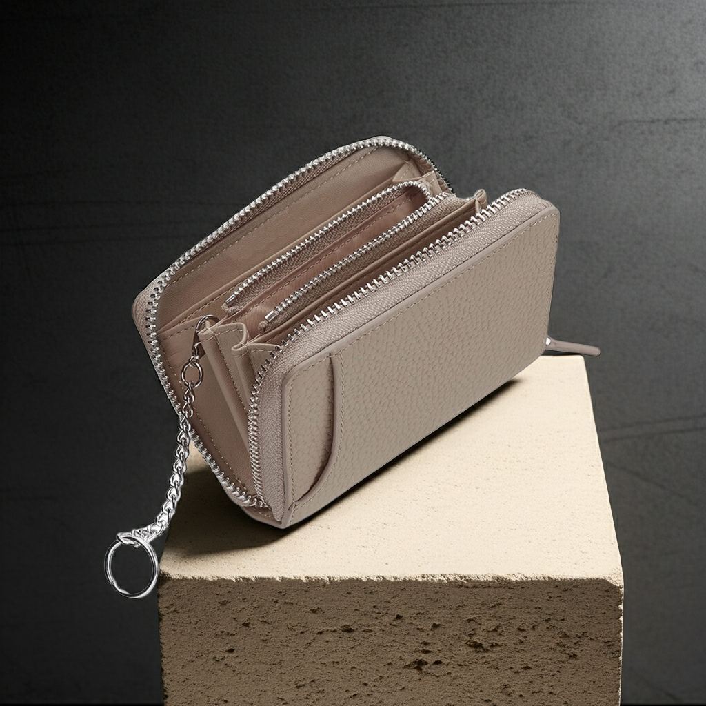 Timeless Leather Multi-Card Wallet with Cash Space