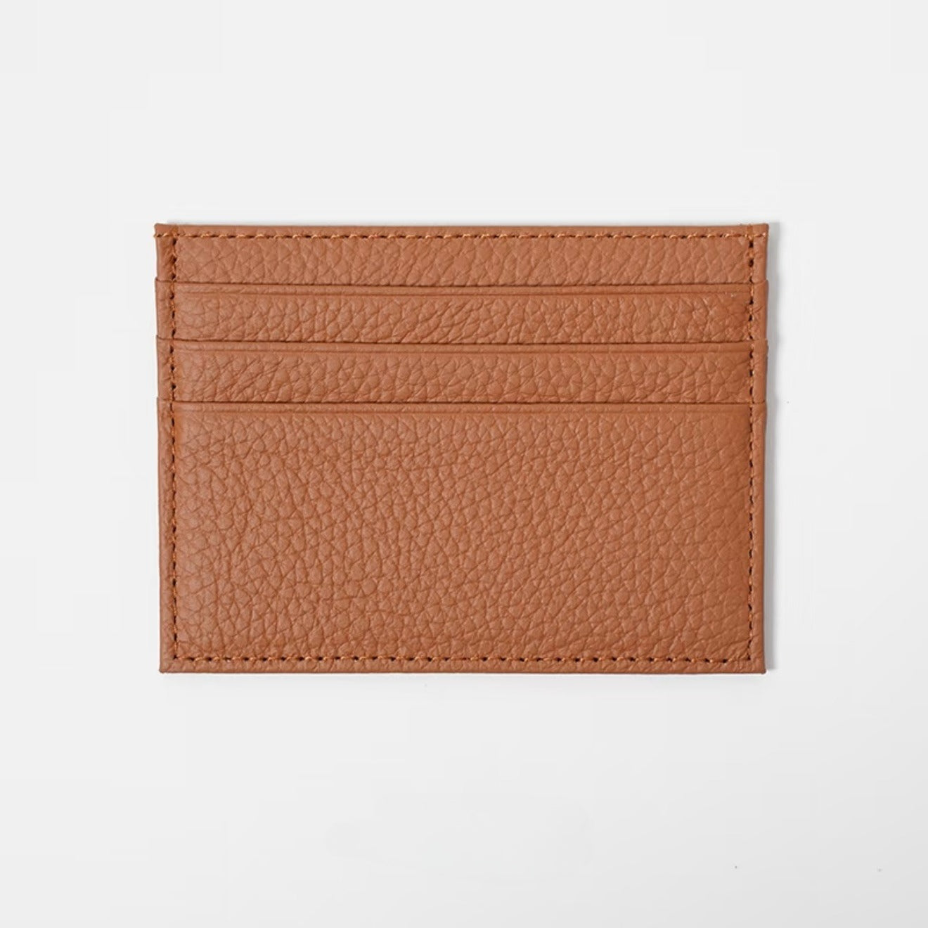 Full-Grain Leather Ultra-Thin Compact Card Case (Multi-Card Slots)
